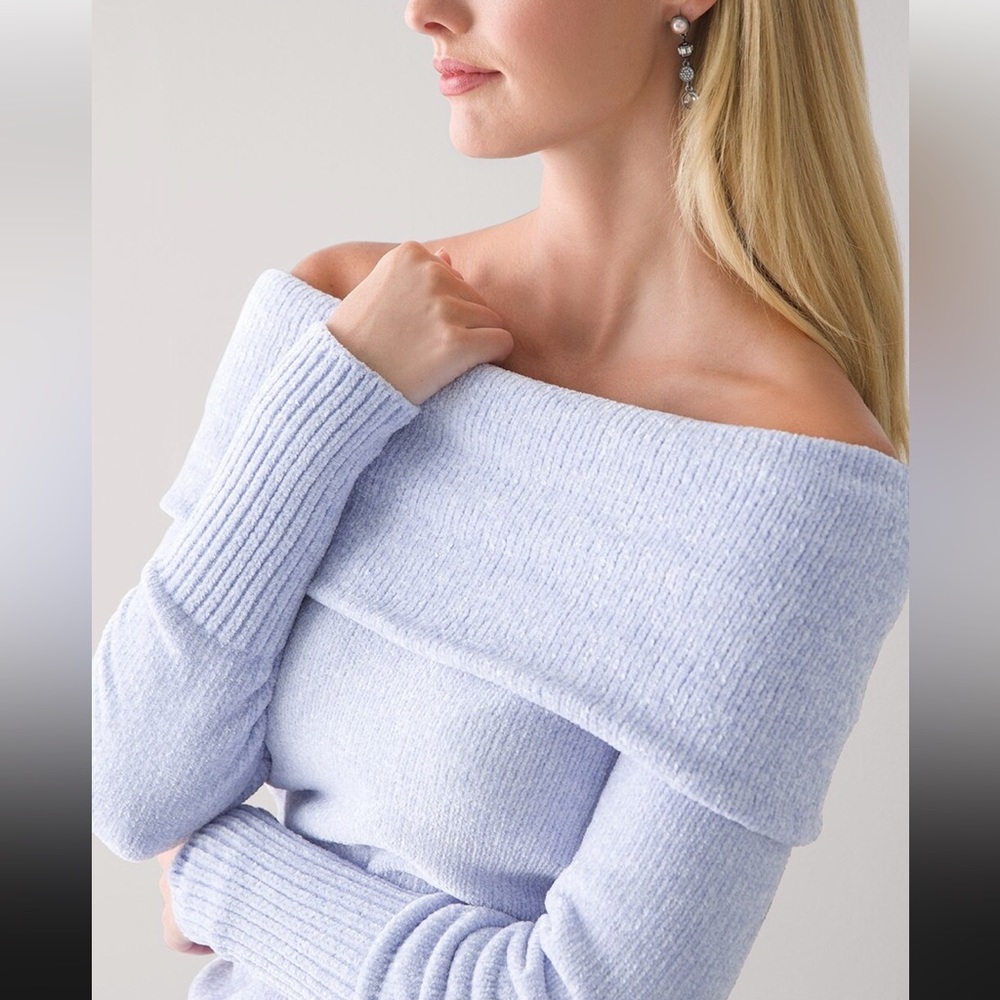 NWT White House Black Market Chenille Off-The-Shoulder Sweater